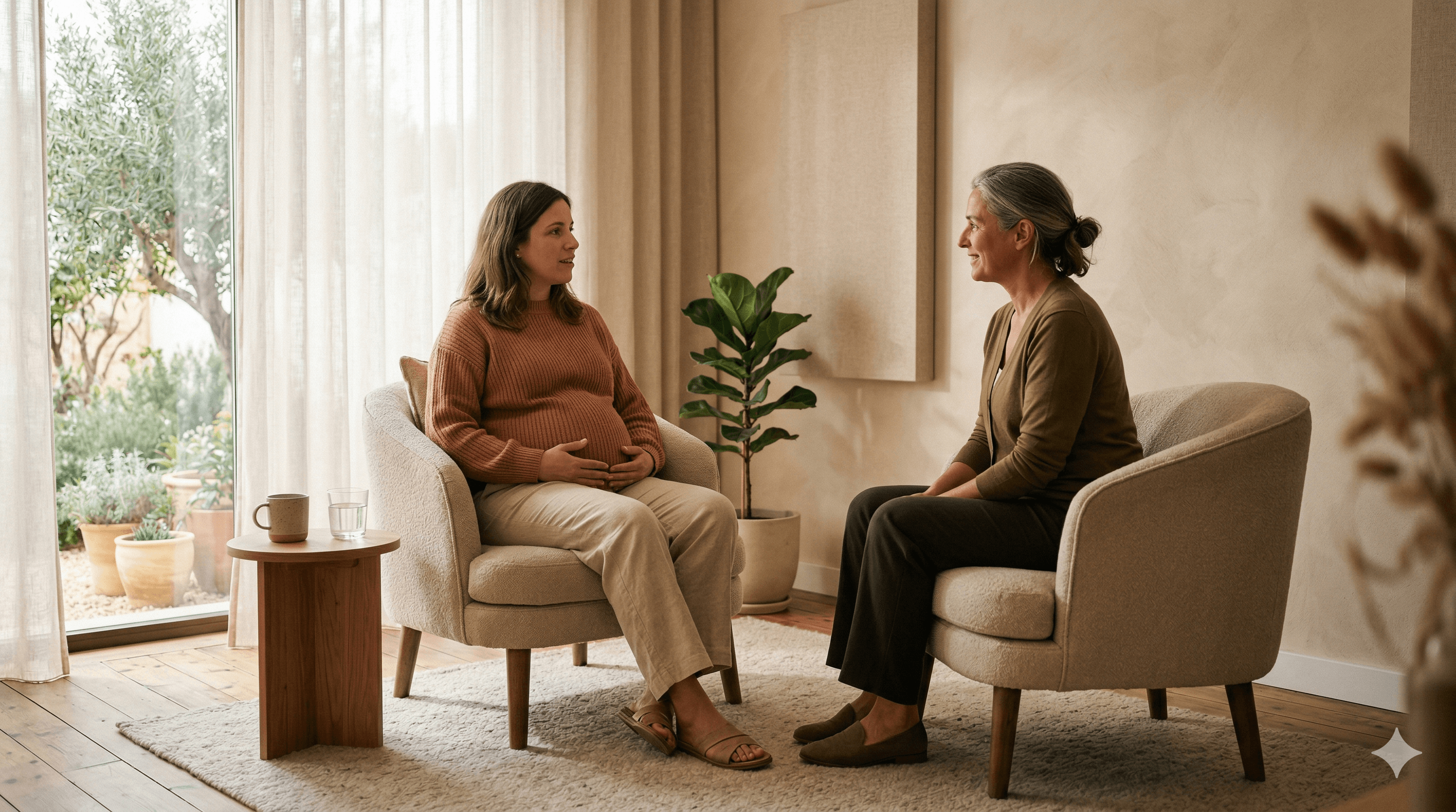 Espaço calmo de acolhimento da Materum.