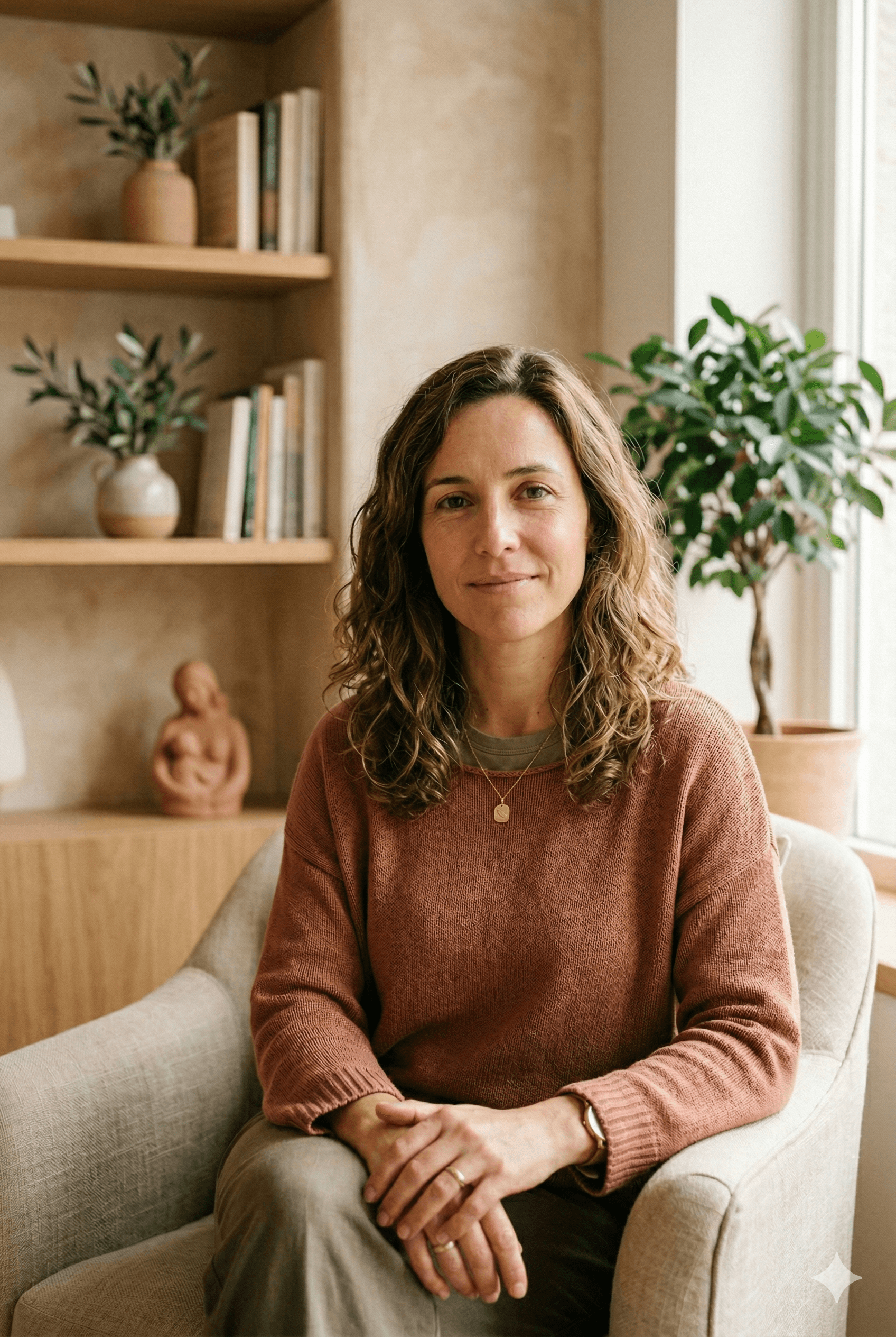 Retrato da especialista Materum em psicologia perinatal.