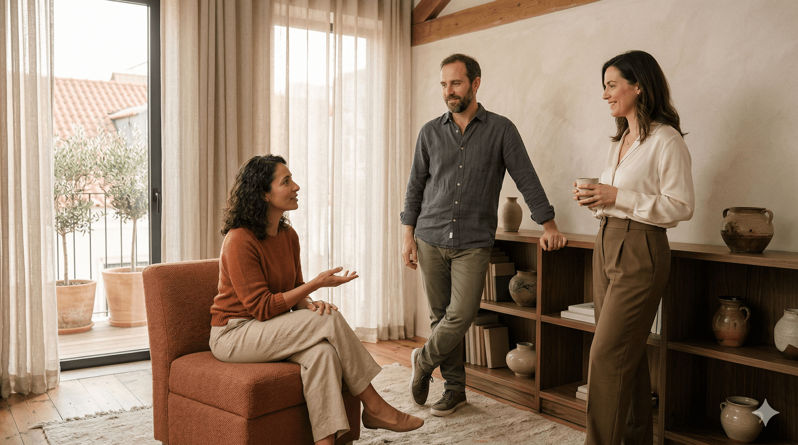 Imagem editorial representando cuidado colaborativo e trabalho clínico em rede.